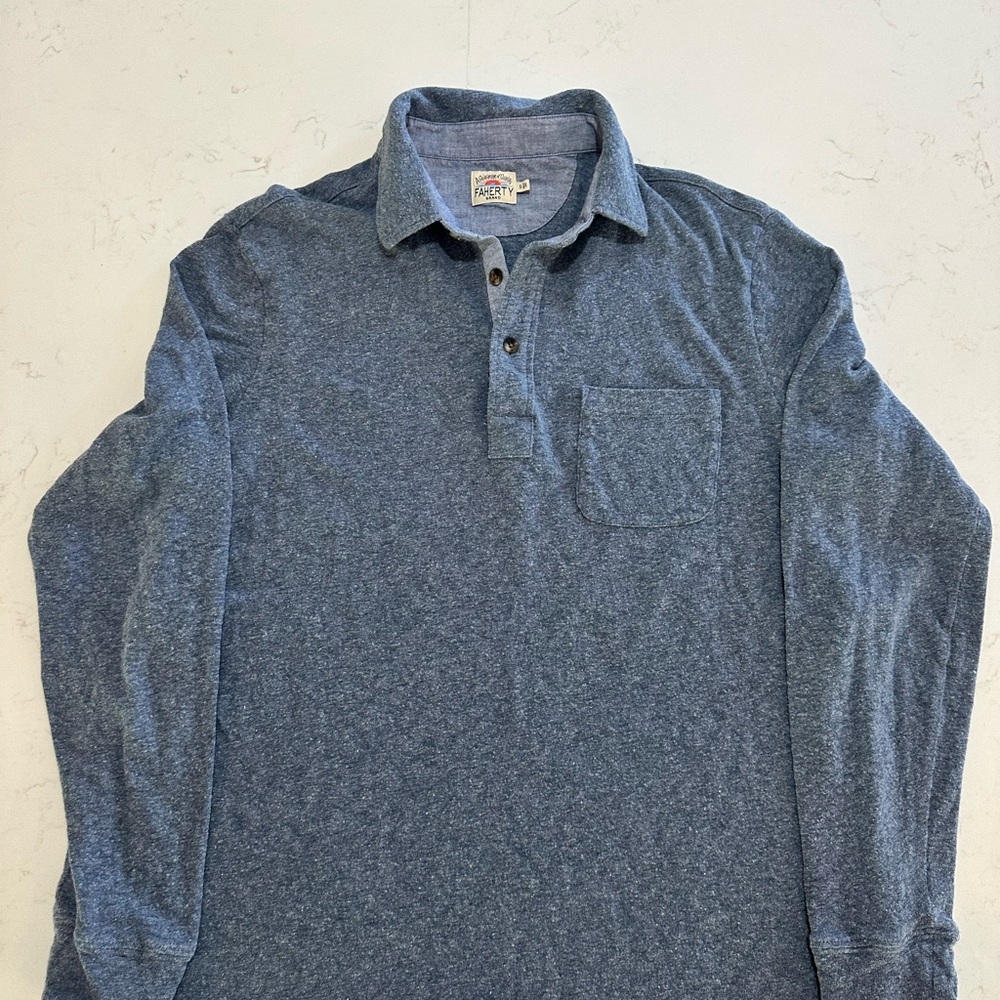 Men’s FAHERTY Long Sleeve Polo size medium